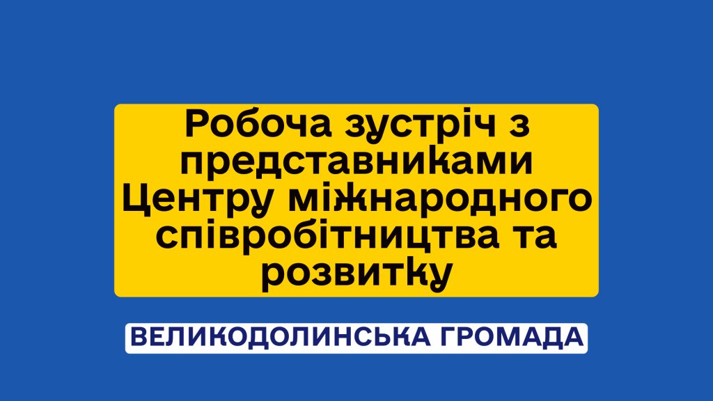 Робоча зустріч з представниками Центру міжнародного співробітництва та розвитку
