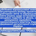 Зверніть увагу! Опубліковано відпрацьовані проєкти рішень щодо встановлення місцевих податків та зборів, з урахування зауважень Антимонопольного комітету України та Державної регуляторної служби України
